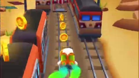 Rail Runner - Subway Surfers Adventure Gameplay on Iphone.
