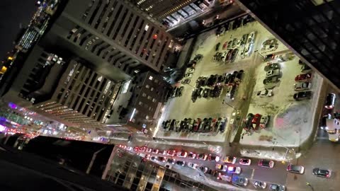 Aerial view of the Freedom Convoy 2022 in Ottawa