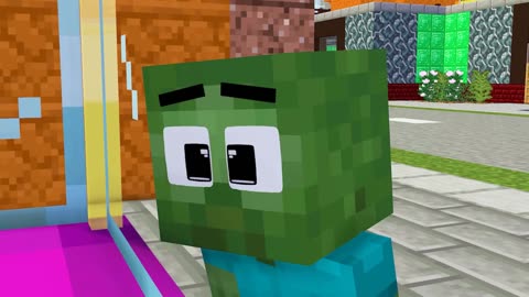 Monster School The Father Favors Baby Herobrine over Poor Baby Zombie - Minecraft Animation