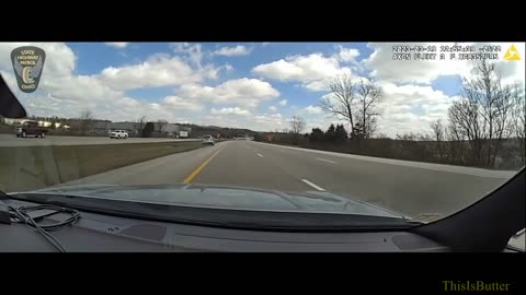 Dash cam shows Ohio State Patrol Troopers responding to a reckless vehicle on Interstate 71