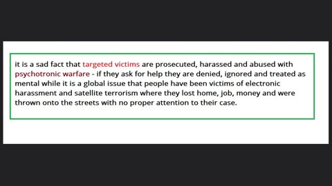 Targeted victims report their ears being abuse with ultraonic and EMF waves