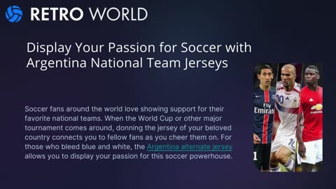 Express Your Soccer Fandom with Argentina National Team Jerseys