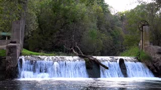 Water Flowing in Small Waterfall