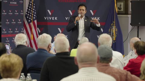 Vivek Speaks to the Winnipesaukee Republicans: NH 10-County Bus Tour