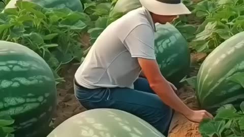 Amazing giant watermelon farm