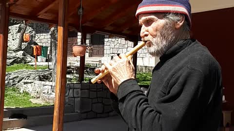 Grandpa Dane from Macedonia and his vintage instrument