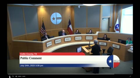 Concerned Collin County Citizens @ Commissioners Meeting 7/24/2023 - Julie T