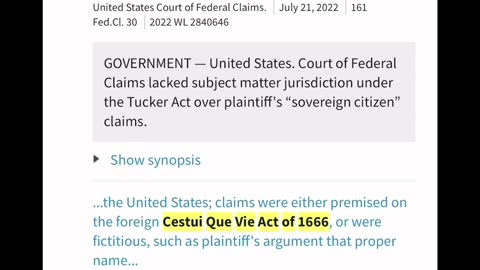 Where’s you evidence that the Cestui Que Vie Act of 1666 has in force and effect?