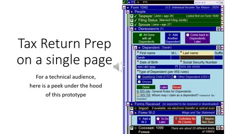 Tax Prep all on one page - Video #3 - tech