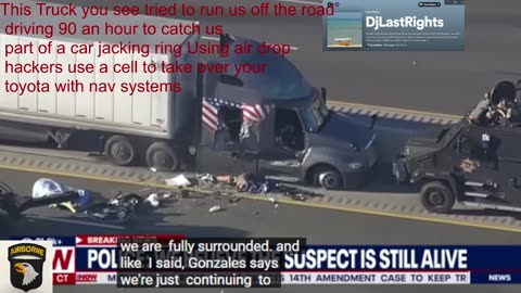 Chased by a car jacking gang-Fla-Texas-by-18-Wheelers & 25+Cars-