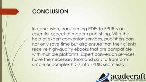 Pdf to epub conversion service