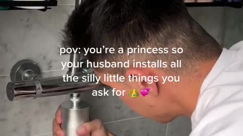 pov: you're a princess sot yóur husband installs all the silly ittle things you ask for