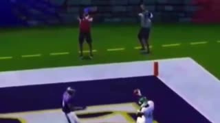 90 Yard Touchdown Pass By Aaron Rodgers To Garrett Wilson With Missed Tackle In MADDEN Is Crazy