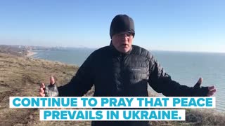 POWERFUL PRAYER: Just miles from Russian forces
