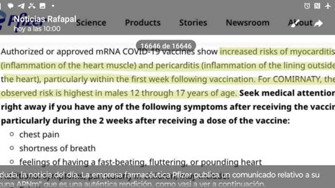 La empresa Pfizer reconoce que su "vacuna ARNm" provoca infartos y no protege del COVID