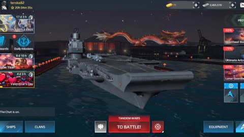 Modern warships Carrier gameplay february battlepass lunar new year
