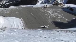 Takeoff from dangerous Courchevel Airport in the French Alps