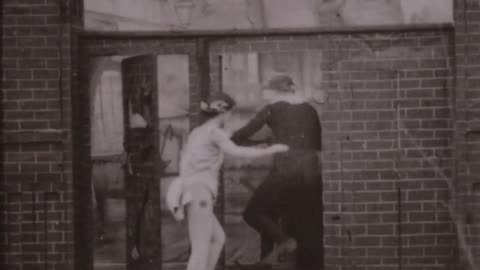 Three Acrobats (1899 Original Black & White Film)