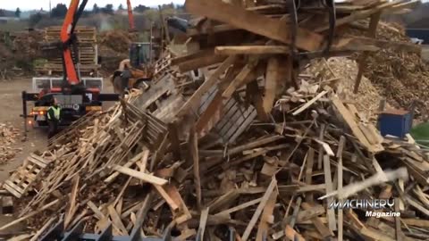 Extreme Fast Wood Chipper Machine Modern Technology - Amazing Wood Processor Big Tree Shredder Easy