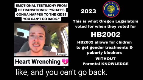 OREGON - 2023 the Oregon Legislation passed HB2002