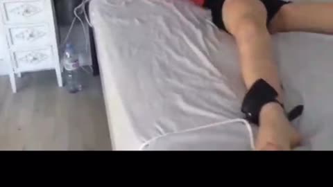 Girlfriend feet tickled and tied to bed