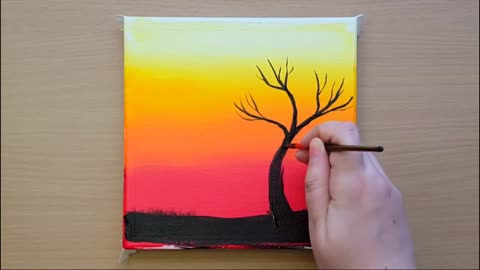 Charming sunset painting