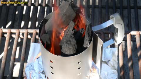 How to use a chimney charcoal starter
