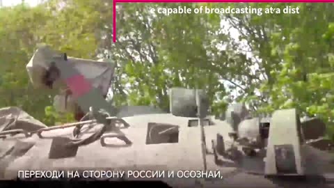 RF Armed Forces showed how a sound-broadcasting armored personnel carrier works