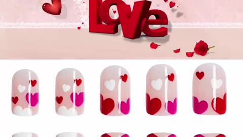 Heartfelt Glam: Valentine's Day Press-on Nails for Stylish DIY Nail Decorations
