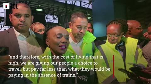 Watch: Transport Minister, Chikungu takes a train ride from Nyanga to Cape Town