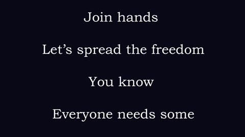 Join Hands Let's Spread The Freedom Music Lyrics Video