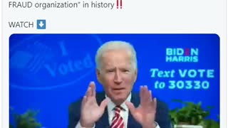 Biden Admits Voter Fraud