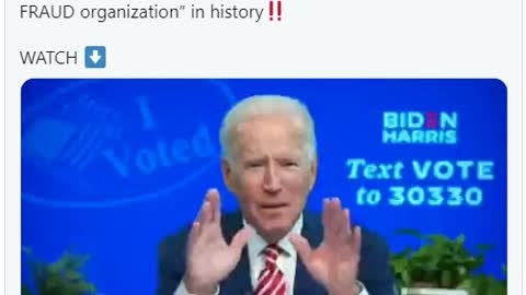 Biden Admits Voter Fraud