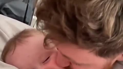 Cute little baby and father love 💕 video