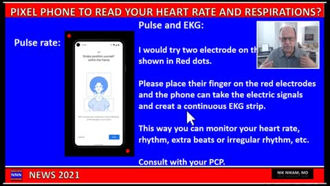 Google Pixel to Monitor Pulse and Respirations Good for a panic attack