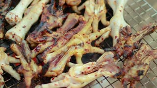 Amazing Chicken Feet Grilling Chili Sauce Recipe - Chicken Feet Cooking - Cooking With Sros