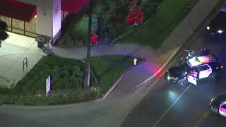 Police Chase Armed Suspects After Azusa Shooting... T Bone Crash & Foot Pursuit