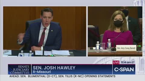 Sen. Hawley ERUPTS On Media and Democrats to Their Faces For Attacking ACB for Her Faith