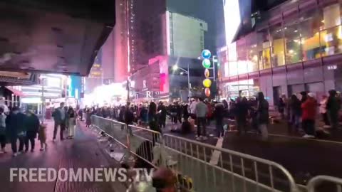 Times Square New Year’s Eve feels empty. 15000 capacity due to Covid19 this year.