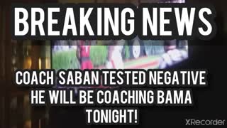 Coach Nick Saban tested negative today