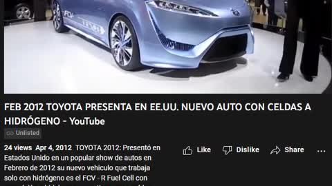 Toyota Hydrogen Electric Car - Auto a hidrógeno-eléctrico Toyota