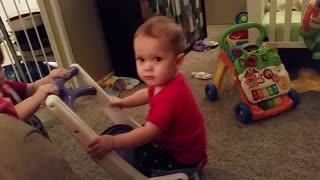 Twin Baby Brothers Take A Tumble Together