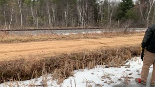 Saving a Stranded Deer by Sliding It Across a Frozen Pond