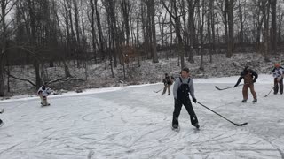 Hockey on the pond