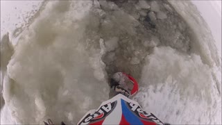 Russian Rider's Bike Breaks the Ice