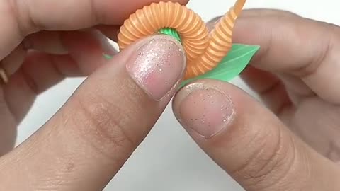 Snail made of disposable straw