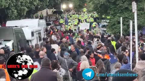Wellington New Zealand Freedom Protest Police Riot squad attack : Video 3