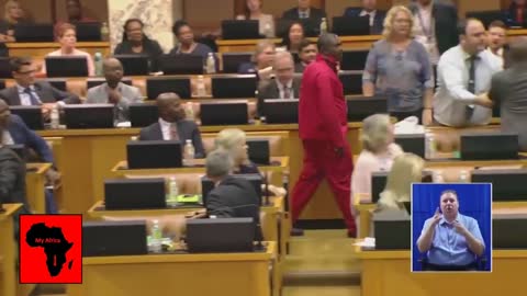 Julius Malena fighting in parliament