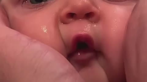 Cute baby taking shower 😍