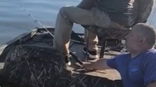 Man Does Not Appreciate Fishing Pole Prank